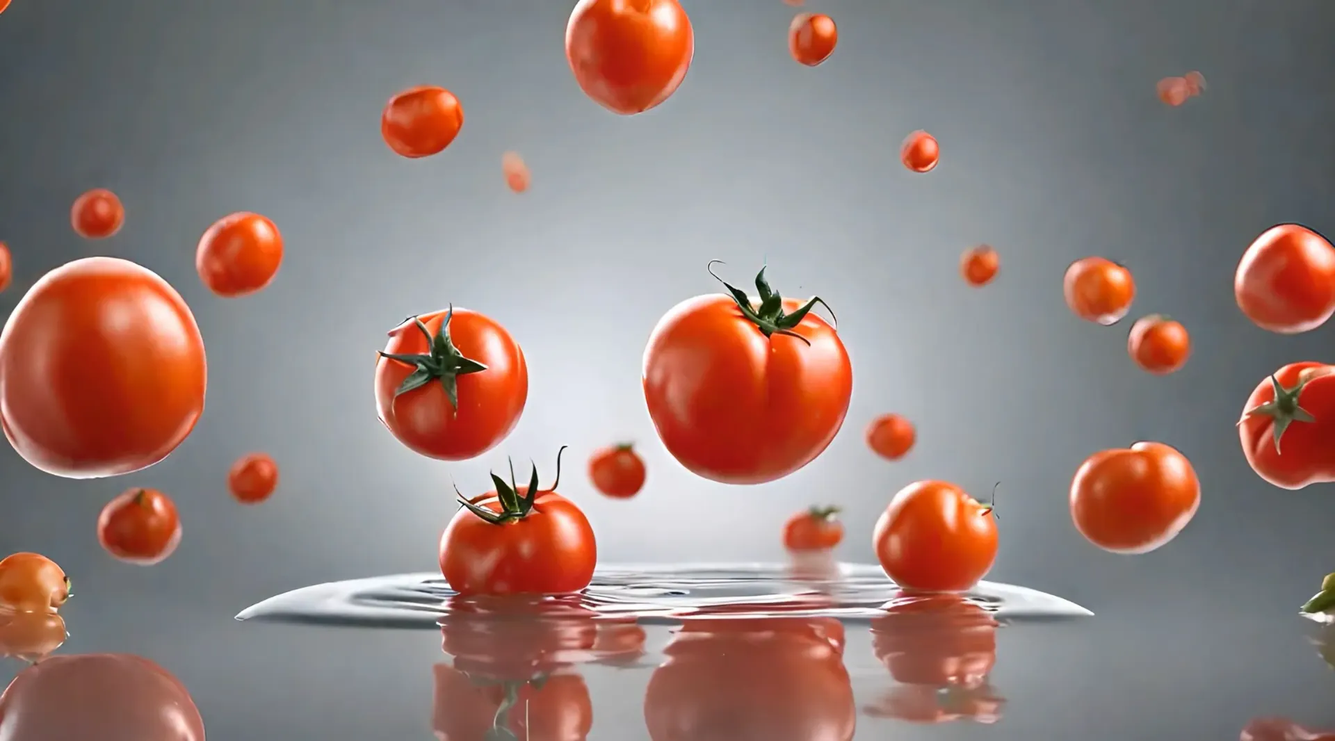 Floating Tomato Symphony Video Clip Backdrop